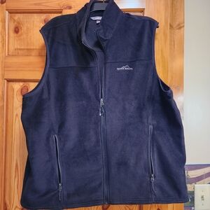 Men's Eddie Bauer Black Fleece Vest, 2XL